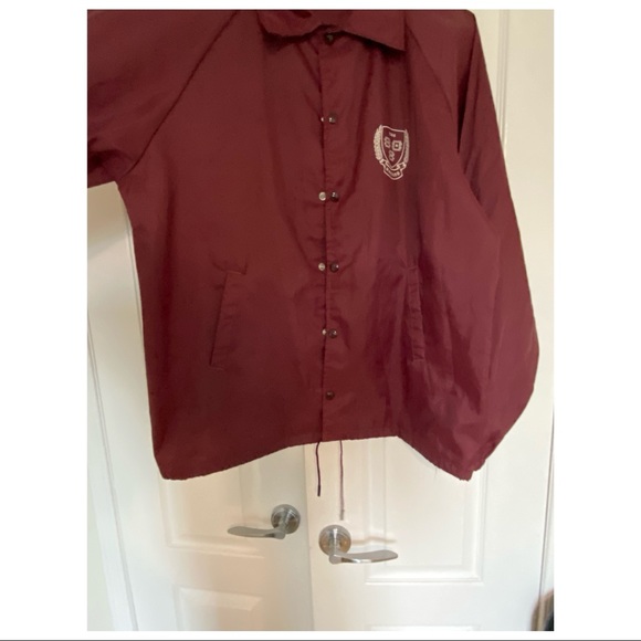 Maroon Harvard Coach/Skate Jacket, Size L - Picture 5 of 6